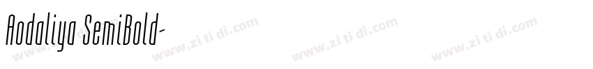 Aodaliya SemiBold字体转换